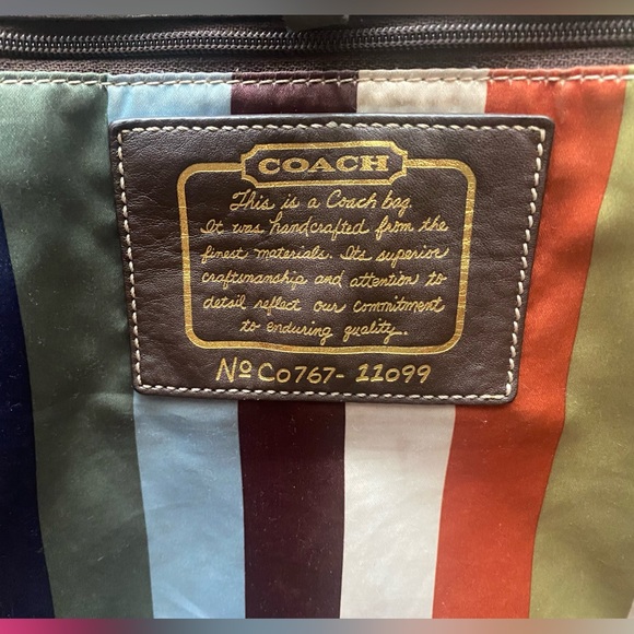 Coach Brown and Tan Canvas Tote Bag - Picture 11 of 14